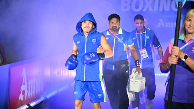 सीडब्ल्यूजी 2026: प्रीति ने डेबरा मिटेंजे को हराया, जादूमणि सिंह ने पाकिस्तानी बॉक्सर को चटाई धूल सीडब्ल्यूजी 2026: प्रीति ने डेबरा मिटेंजे को हराया, जादूमणि सिंह ने पाकिस्तानी बॉक्सर को चटाई धूल