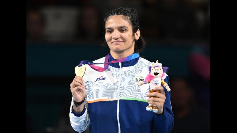 सीडब्ल्यूजी 2026: एक दिन में 16 मेडल जीतकर भारत ने लगाई मेडल टैली में सीडब्ल्यूजी 2026: एक दिन में 16 मेडल जीतकर भारत ने लगाई मेडल टैली में