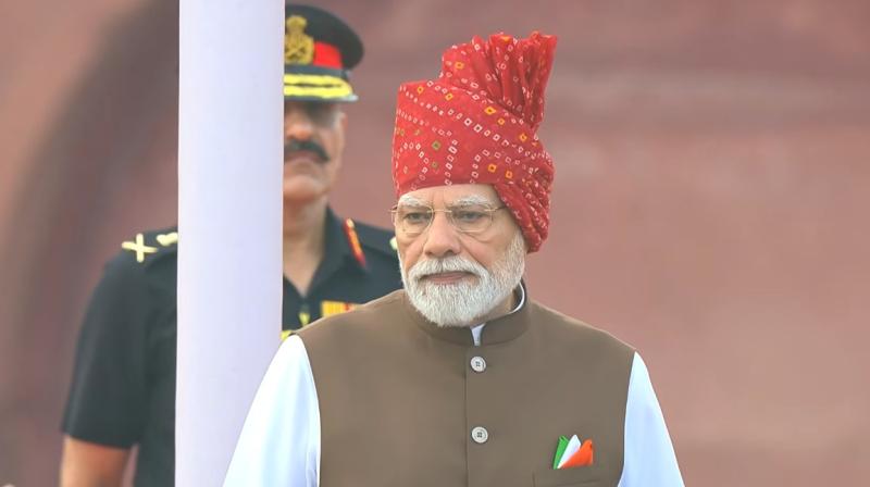 80वें स्वतंत्रता दिवस पर ऐसा रहा पीएम मोदी का पहनावा 80वें स्वतंत्रता दिवस पर ऐसा रहा पीएम मोदी का पहनावा