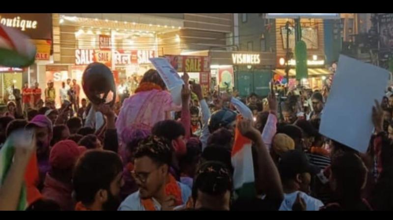 रांचीः आंदोलन पर विराम के बाद हजारों छात्रों ने निकाली आभार यात्रा, रांचीः आंदोलन पर विराम के बाद हजारों छात्रों ने निकाली आभार यात्रा,
