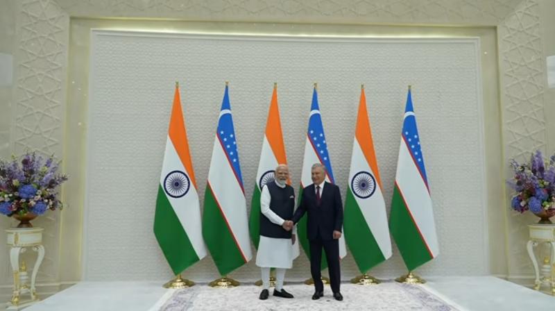 ताशकंद में पीएम मोदी और राष्ट्रपति मिर्जियोयेव के बीच वार्ता, ताशकंद में पीएम मोदी और राष्ट्रपति मिर्जियोयेव के बीच वार्ता,