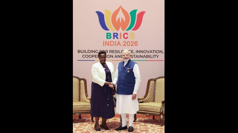 ब्रिक्स समिट में पीएम मोदी ने युगांडा की उपराष्ट्रपति से की ब्रिक्स समिट में पीएम मोदी ने युगांडा की उपराष्ट्रपति से की