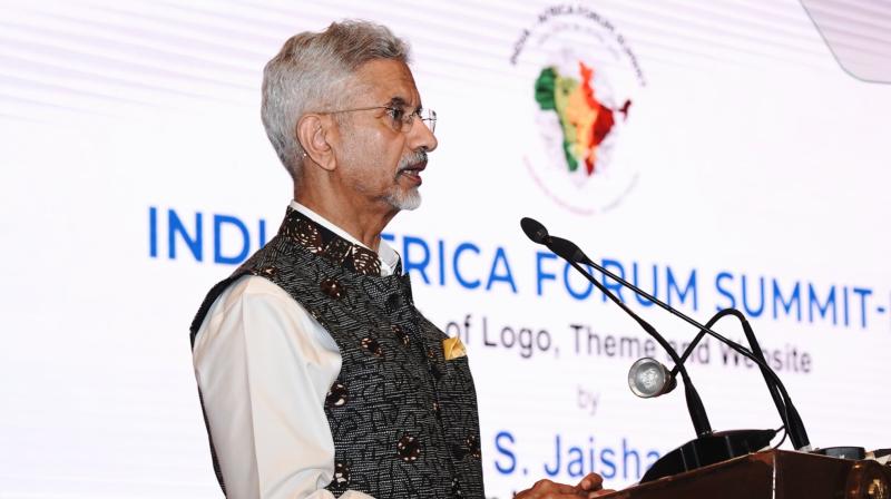 जयशंकर ने इंडिया-अफ्रीका समिट का लोगो किया लॉन्च, बोले- अफ्रीका के विकास के बिना हमारा विकास अधूरा
