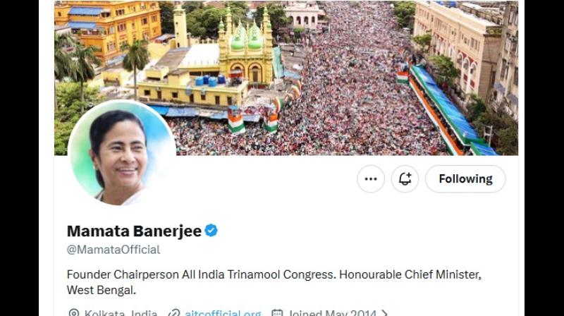 ममता बनर्जी ने नहीं बदली सोशल मीडिया प्रोफाइल, 'मुख्यमंत्री' का टैग ममता बनर्जी ने नहीं बदली सोशल मीडिया प्रोफाइल, 'मुख्यमंत्री' का टैग