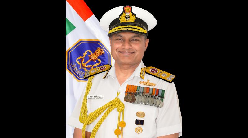 वाइस एडमिरल कृष्णा स्वामीनाथन को नया नौसेना प्रमुख नियुक्त किया गया वाइस एडमिरल कृष्णा स्वामीनाथन को नया नौसेना प्रमुख नियुक्त किया गया