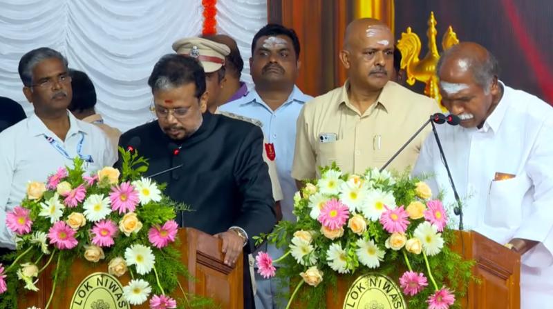 एन. रंगासामी ने पांचवी बार ली पुडुचेरी के सीएम पद की शपथ, ए नमशिवायम एन. रंगासामी ने पांचवी बार ली पुडुचेरी के सीएम पद की शपथ, ए नमशिवायम