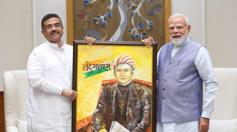 पश्चिम बंगाल के मुख्यमंत्री सुवेंदु अधिकारी ने पीएम मोदी से की मुलाकात, राज्य के विकास पर चर्चा पश्चिम बंगाल के मुख्यमंत्री सुवेंदु अधिकारी ने पीएम मोदी से की मुलाकात, राज्य के विकास पर चर्चा