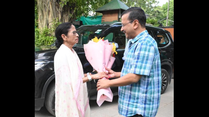 इंडिया ब्लॉक की बैठक से पहले अरविंद केजरीवाल से मिलीं ममता बनर्जी, साथ में अभिषेक बनर्जी भी रहे मौजूद इंडिया ब्लॉक की बैठक से पहले अरविंद केजरीवाल से मिलीं ममता बनर्जी, साथ में अभिषेक बनर्जी भी रहे मौजूद