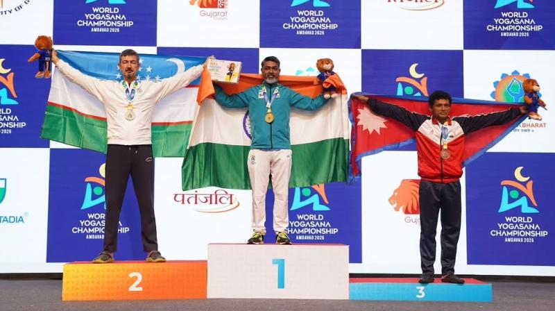 वर्ल्ड योगासन चैंपियनशिप 2026: मेजबान भारत का स्वर्णिम प्रदर्शन, 102 गोल्ड के साथ 'नंबर-1' वर्ल्ड योगासन चैंपियनशिप 2026: मेजबान भारत का स्वर्णिम प्रदर्शन, 102 गोल्ड के साथ 'नंबर-1'
