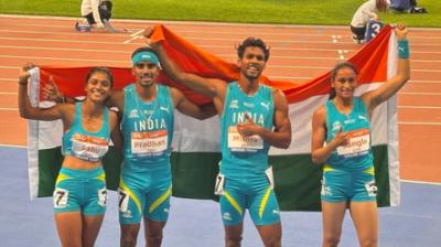एशियन अंडर-23 एथलेटिक्स: भारतीय मिक्स्ड 4x400 मीटर रिले टीम ने जीता गोल्ड