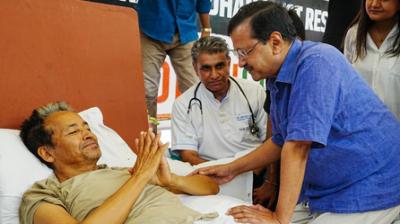 नई दिल्ली: जंतर-मंतर पर सोनम वांगचुक को समर्थन देने पहुंचे अरविंद केजरीवाल