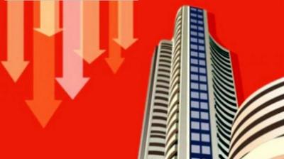 वैश्विक तनावों के बीच लाल निशान में खुला शेयर बाजार, सेंसेक्स 300 अंक