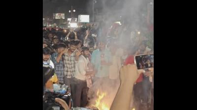 रांची में छात्रों ने निकाली आक्रोश यात्रा; चार मंत्रियों के पुतले