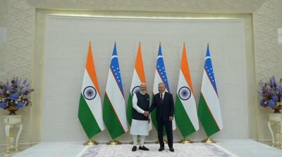 ताशकंद में पीएम मोदी और राष्ट्रपति मिर्जियोयेव के बीच वार्ता,
