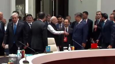 एससीओ शिखर सम्मेलन: बिश्केक में प्रधानमंत्री मोदी ने शी जिनपिंग से की