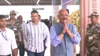राम मंदिर ट्रस्ट के सीईओ एयर मार्शल (रिटायर्ड) जितेंद्र मिश्रा पहुंचे