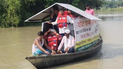 बिहार में बाढ़ के बीच राहत की उम्मीद, कोसी-सोन के जलस्राव में कमी, 14