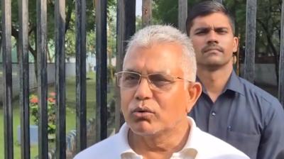 टीएमसी के चुनाव चिह्न विवाद पर दिलीप घोष का तंज, बोले- इंतजार कीजिए,
