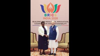 ब्रिक्स समिट में पीएम मोदी ने युगांडा की उपराष्ट्रपति से की