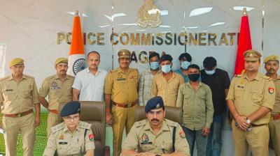 आगरा में चांदी चोरी करने वाले अंतर्राज्यीय गैंग का पर्दाफाश, 5