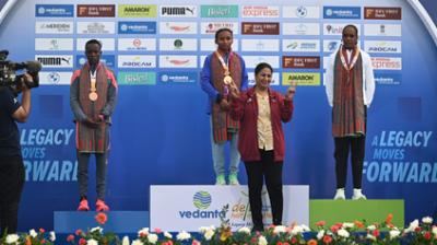 वेदांता हाफ मैराथन: माताता ने तोड़ा कोर्स रिकॉर्ड, एलेमू ने जीता