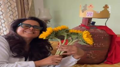 समीरा रेड्डी की ज़िंदगी का स्पेशल गेस्ट बना 'एलपीजी सिलेंडर', खुशी से झूमीं अभिनेत्री