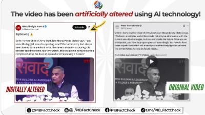 फैक्ट चेक: पाकिस्तानी अकाउंट ने एआई की मदद से भारतीय सेना के पूर्व आर्मी चीफ के बयान को बदला