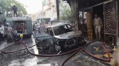 इंदौर के तिलक नगर पुलिस थाना क्षेत्र में लगी भीषण आग, छह लोगों की दर्दनाक मौत