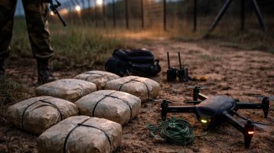 जम्मू-कश्मीर: अंतरराष्ट्रीय सीमा के पास ड्रोन से गिराई 20 करोड़ रुपए की हेरोइन जब्त