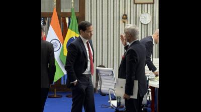 व‍िदेश मंत्री एस जयशंकर ने जी-7 बैठक में अमेरिकी विदेश मंत्री मार्को रूबियो से की मुलाकात