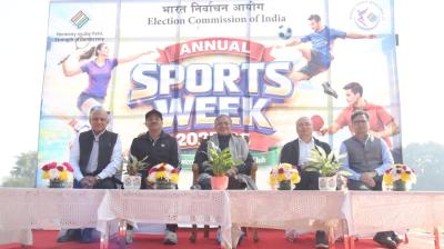 ईसीआई स्पोर्ट्स वीक 2026 का आगाज : मुख्य चुनाव आयुक्त ने 'रन फॉर डेमोक्रेसी' को दिखाई हरी झंडी