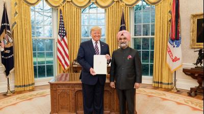 ट्रंप ने दिल्ली के एलजी तरनजीत संधू को दी बधाई, भारत-यूएस संबंधों को मजबूत करने की प्रतिबद्धता को सराहा