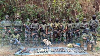 असम राइफल्स का मणिपुर के कामजोंग में बड़ा ऑपरेशन, हथियारों और विस्फोटकों का जखीरा बरामद