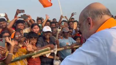 भाजपा की सरकार बनी तो तीन हजार रुपए मिलेंगे, फॉर्म भर दिया ना; हुगली में अमित शाह ने की महिलाओं से बात