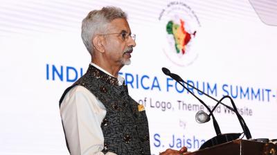 जयशंकर ने इंडिया-अफ्रीका समिट का लोगो किया लॉन्च, बोले- अफ्रीका के विकास के बिना हमारा विकास अधूरा