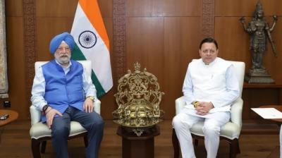 सीएम धामी की केंद्रीय मंत्री हरदीप पुरी से मुलाकात, एलपीजी आपूर्ति सौ प्रतिशत बनाए रखने का किया अनुरोध