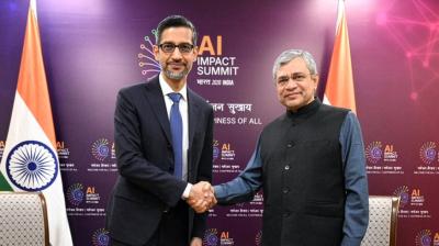 केंद्रीय मंत्री अश्विनी वैष्णव ने सुंदर पिचाई से मुलाकात की; डेटा सेंटर समेत एआई के उपयोग पर चर्चा हुई
