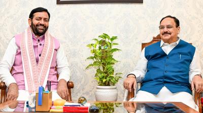 असम: प्रचंड बहुमत के बाद सरकार गठन की तैयारी तेज, भाजपा ने नड्डा और सैनी को सौंपी जिम्मेदारी