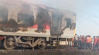 राजधानी एक्सप्रेस में आग लगने के बाद उच्चस्तरीय जांच के आदेश, हादसे में किसी को नहीं आई चोट