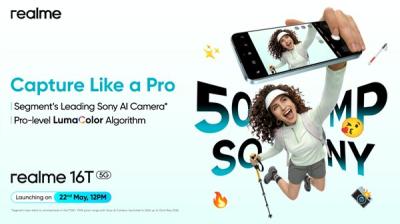रियलमी 16टी 5जी ने भारत में कंटेंट क्रिएटर्स के लिए सेगमेंट का अग्रणी 50 मेगापिक्सल सोनी एआई कैमरा पेश किया