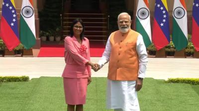 प्रधानमंत्री नरेंद्र मोदी से मिलीं वेनेजुएला की कार्यवाहक राष्ट्रपति रोड्रिगेज, हैदराबाद हाउस में द्विपक्षीय वार्ता