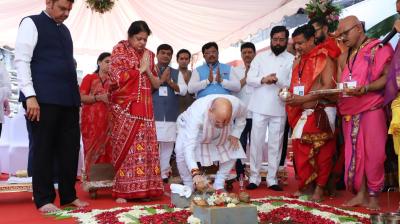 कोल्हापुर में अमित शाह ने किया अंबाबाई मंदिर विकास परियोजना का शिलान्यास