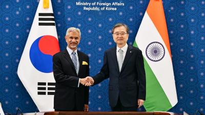 दक्षिण कोरिया के विदेश मंत्री ह्यून से मिले एस जयशंकर, द्विपक्षीय सहयोग बढ़ाने पर जोर